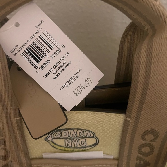 Coach Lemon Print Tan Satchel - Picture 3 of 5